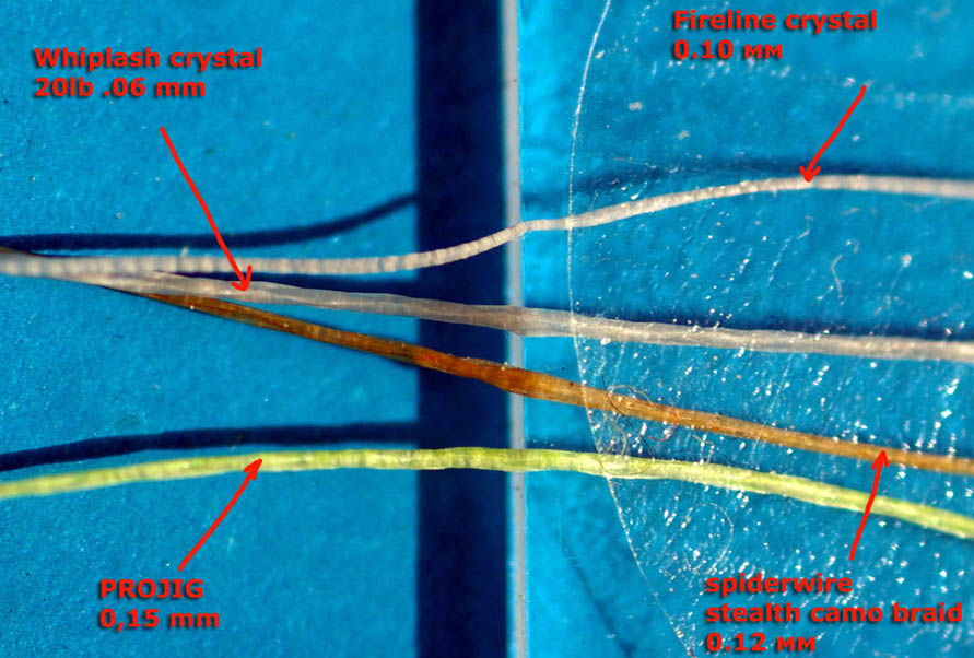 Сравнение четырех плетеных шнуров_1