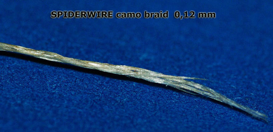 Плетеная леска Spiderwire Camo Braid. Макросъемка.